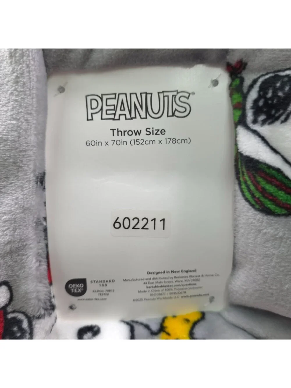 Peanuts Snoopy Plush Pet Throw Blanket 60x70 Berkshire Holiday Christmas